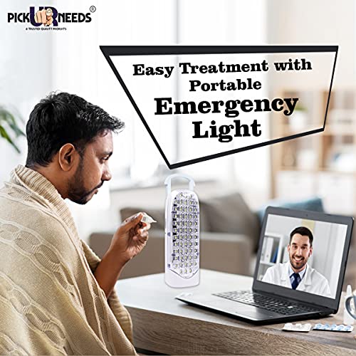 Pick Ur Needs Home Rechargeable Emergency LED Light with Dual Power 60 LED 8 hrs Lantern Emergency Light (White 60) - Image 3
