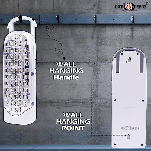 Pick Ur Needs Home Rechargeable Emergency LED Light with Dual Power 60 LED 8 hrs Lantern Emergency Light (White 60) - Image 4