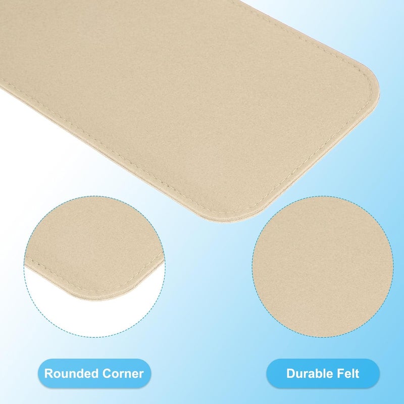 PATIKIL PATIKIL Felt Base Shaper 14x5 Inch 2Pcs Bag Bottom Shaper Pad Purse Liner Board Insert Arc Corner for Handbags Tote Crossbody Bag Backpack Light Beige - Image 3
