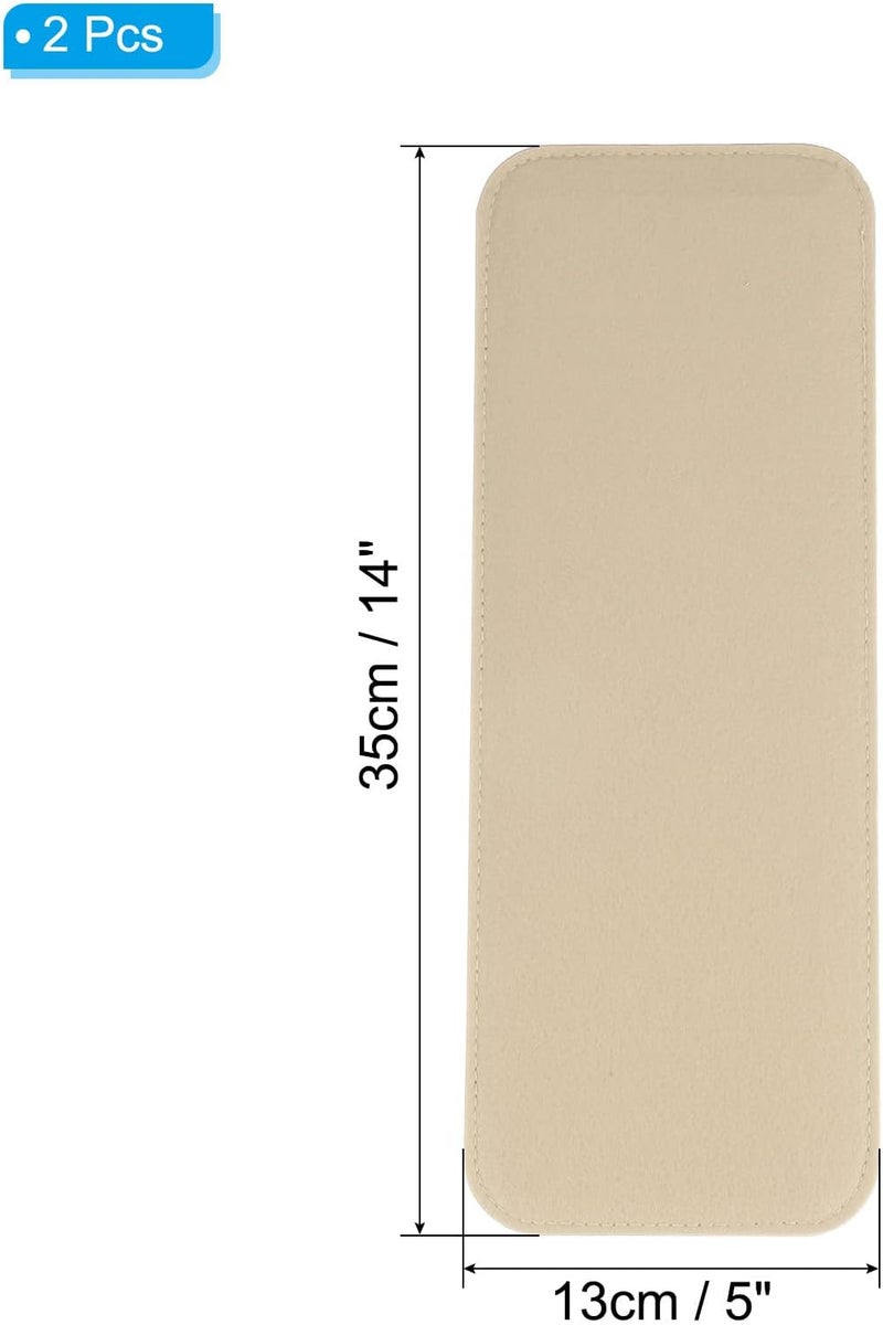 PATIKIL PATIKIL Felt Base Shaper 14x5 Inch 2Pcs Bag Bottom Shaper Pad Purse Liner Board Insert Arc Corner for Handbags Tote Crossbody Bag Backpack Light Beige - Image 2