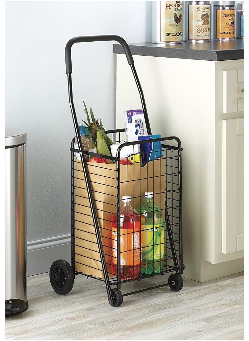 DubaiGallery - Heavy Duty Portable Folding Shopping Utility Cart Trolley Black - Image 1