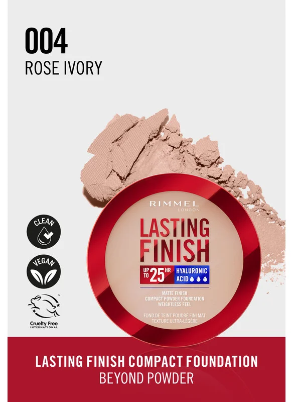 RIMMEL LONDON Lasting Finish Compact Foundation - 004 - Rose Ivory, 7g