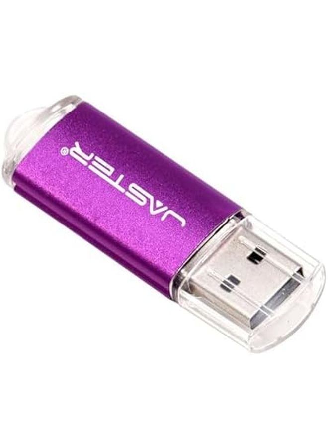 Purple 16GB Metal Pen Drive Portable USB Flash Memory Stick - Image 1