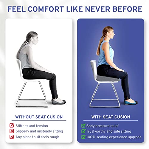 ComfySure Wedge Car Height Booster Seat Cushion - Office Chair Cushion - Memory Foam Tailbone Pain Relief Cushion for Driving, Office, Gaming Chair - Orthopedic Lower Back, Tailbone, Coccyx, HIPS Support - Image 4