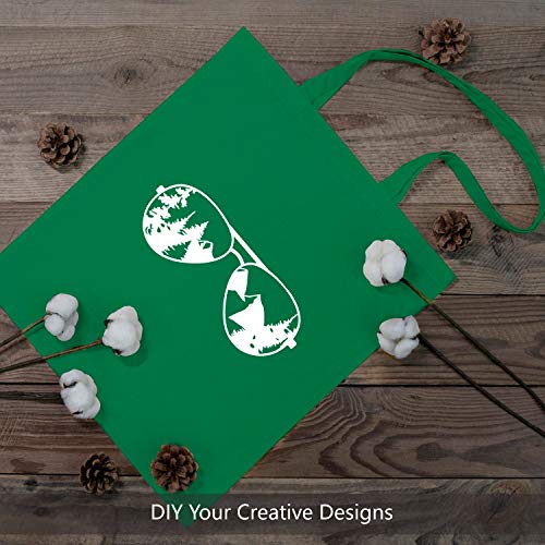 TOPDesign 24-Pack Economical 16"x15" Kelly Green Cotton Tote Bag, Lightweight Medium Reusable Grocery Shopping Cloth Bags, Suitable for DIY, Advertising, Promotion, Gift, Activity - Image 3