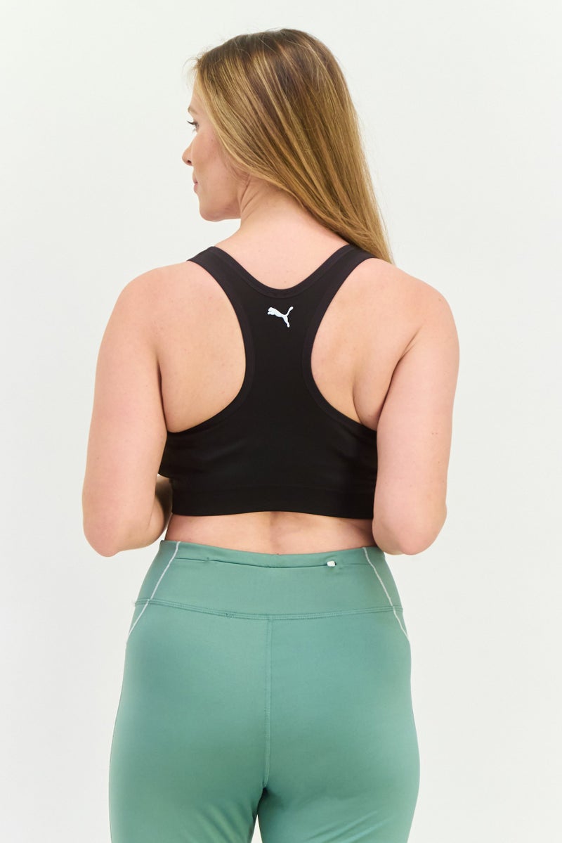 PUMA Women Padded Sports Bra, Black - Image 3