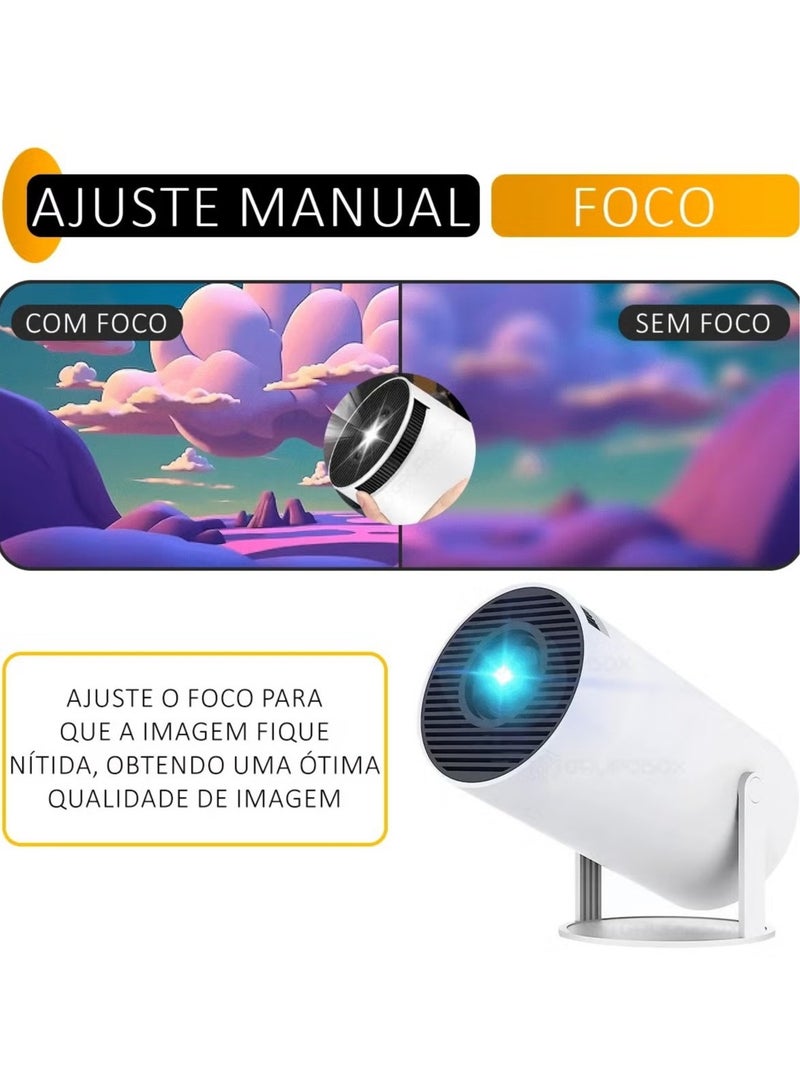 Denx DX2591 - Smart Projector, Portable Projector Pocket 5G WIFI Android11.0 Support Home Theater Full HD 1080P for Indoor Outdoor Home Birthday Gift Compatible with TV Stick/HDMI/USB/PS5/iOS/PS4  - Image 5