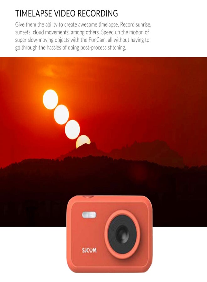 أس جي كام كاميرا فيديو صغيرة محمولة للأطفال SJCAM FunCam بدقة عالية 1080 بكسل وشاشة LCD مقاس 2.0 بوصة وذاكرة تخزين 32 جيجابايت وبطاقة TF للأولاد والبنات - Image 4
