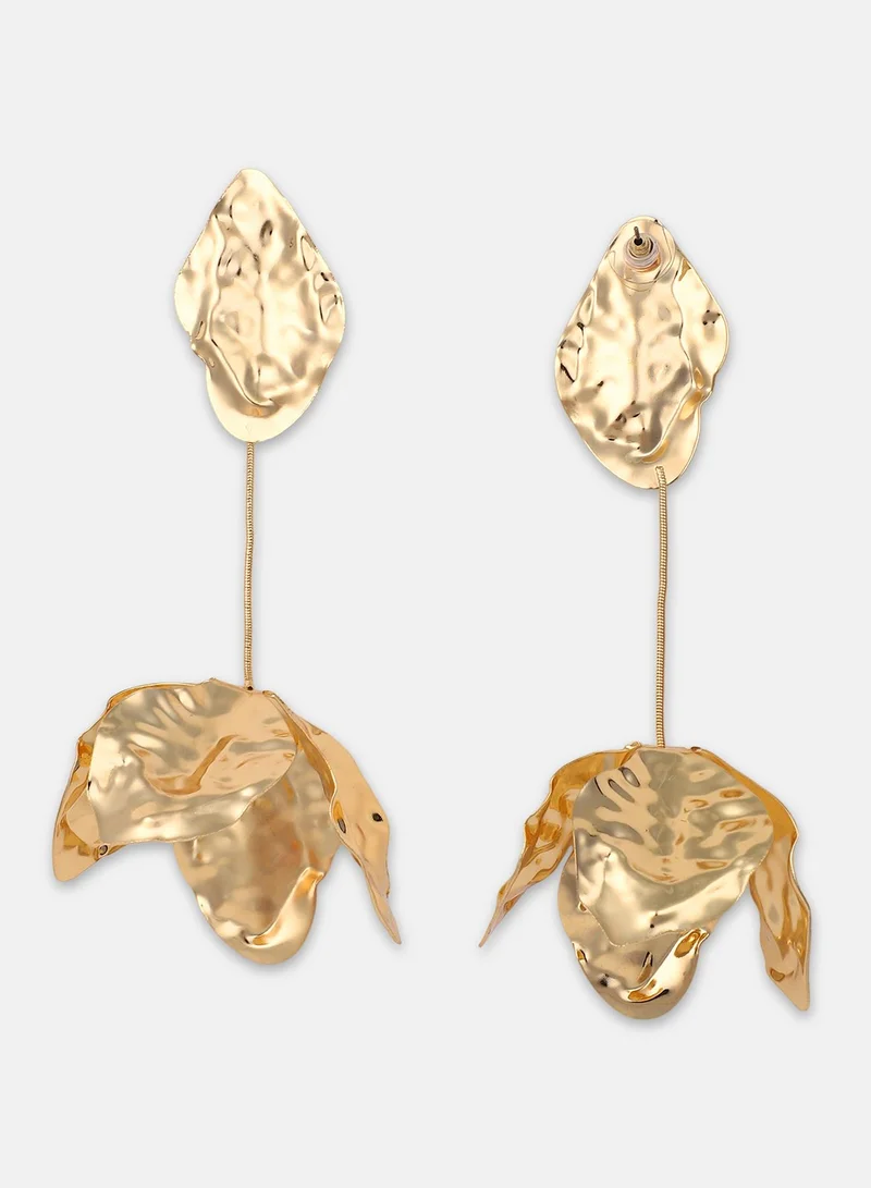 SOHI Dented Floretta Artificial Drop Earring Jewellery