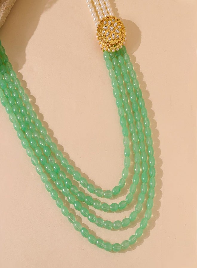 VOYLLA Kings of Rajasthan Yoddharaj Mala Necklace for Men, Wedding, Dulha, Groom, Traditional, Ethnic, Royal, Gift for Mens & Boys - Image 2
