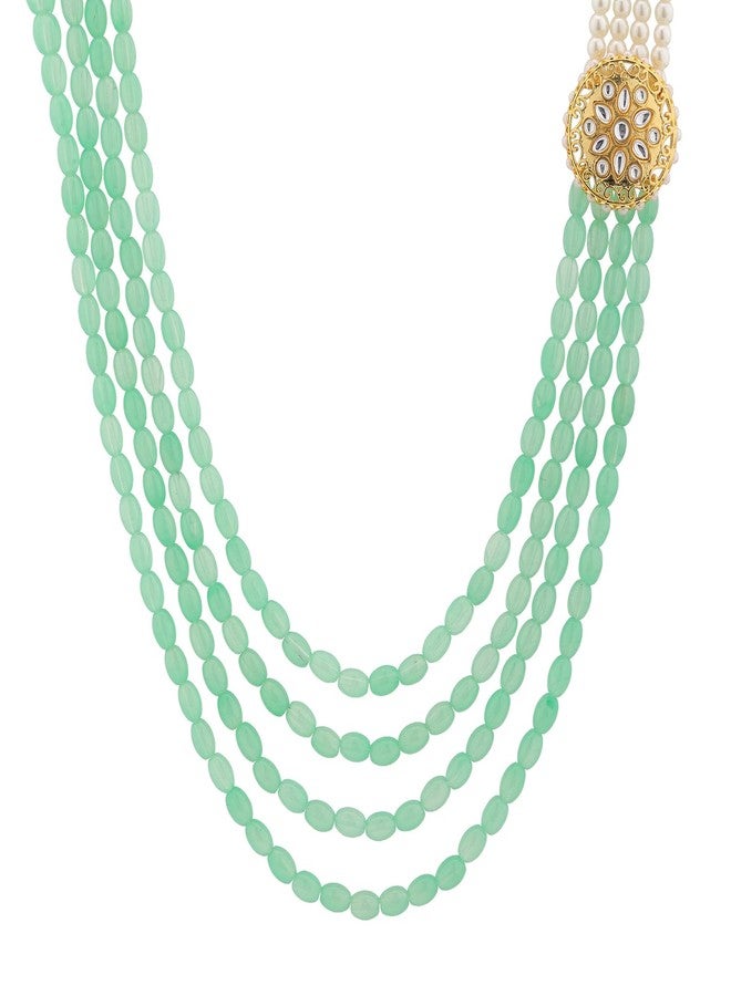 VOYLLA Kings of Rajasthan Yoddharaj Mala Necklace for Men, Wedding, Dulha, Groom, Traditional, Ethnic, Royal, Gift for Mens & Boys - Image 1
