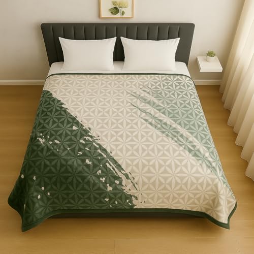 Nivasam Cadbury Korean Super Soft Winter Blanket Imported - 2 Ply Reversible Super Soft Warm Plush Royal King Size Double Bed Blanket 3.5 Kg (Sage Harmony Bloom) - Image 2