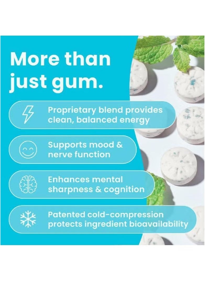 Mints NeuroGum Energy Caffeine Mint Candies (90 Count) - Sugar Free, L-Theanine + Natural Caffeine + Vitamins B12 & B6 - Boosts Energy & Focus for Men & Women - Ketogenic Vegan, Mint Flavor  - Image 3