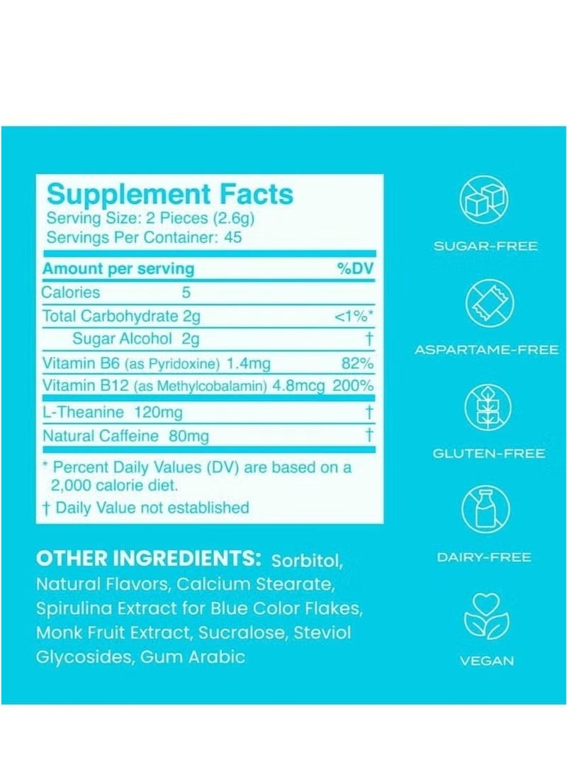 Mints NeuroGum Energy Caffeine Mint Candies (90 Count) - Sugar Free, L-Theanine + Natural Caffeine + Vitamins B12 & B6 - Boosts Energy & Focus for Men & Women - Ketogenic Vegan, Mint Flavor  - Image 5