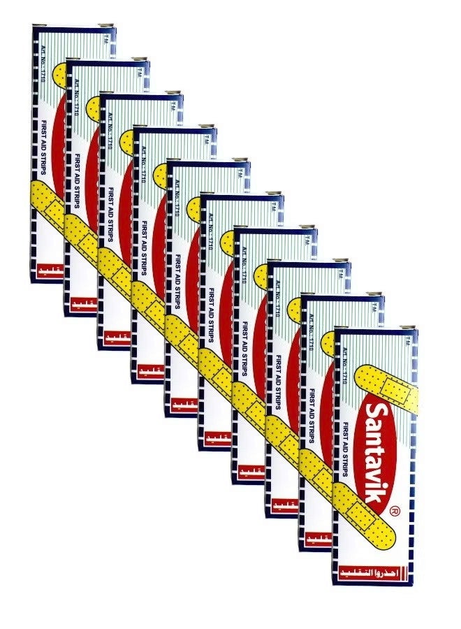 Santavik Pack of 10 Santavik Waterproof Wound Plasters Single Size 19X72mm - Image 1