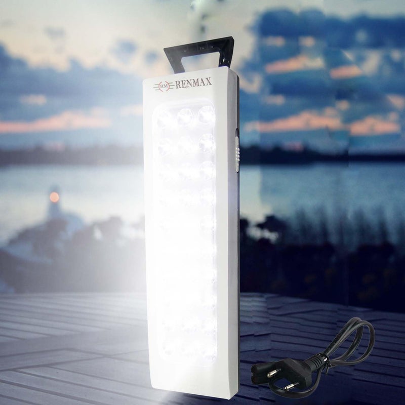 RENMAX RENMAX Rechargeable LED Emergency Light for Home Portable Bright ACDC Charging ABS Plastic 1Pc 30 SMD Portable Hand Lamp  - Image 1