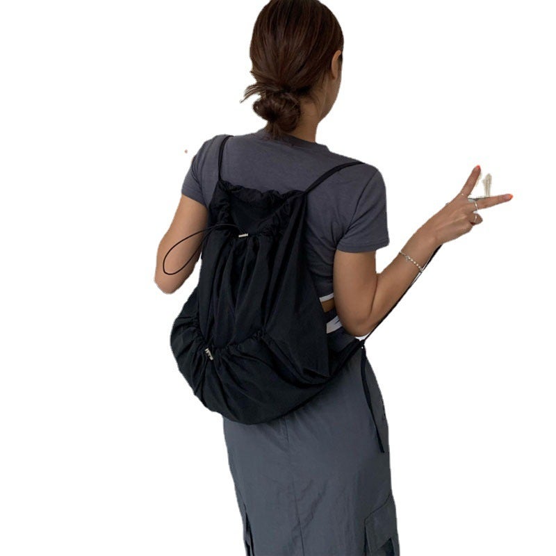 Korean Nylon Drawstring Backpack Large Capacity Unisex Casual - Image 5