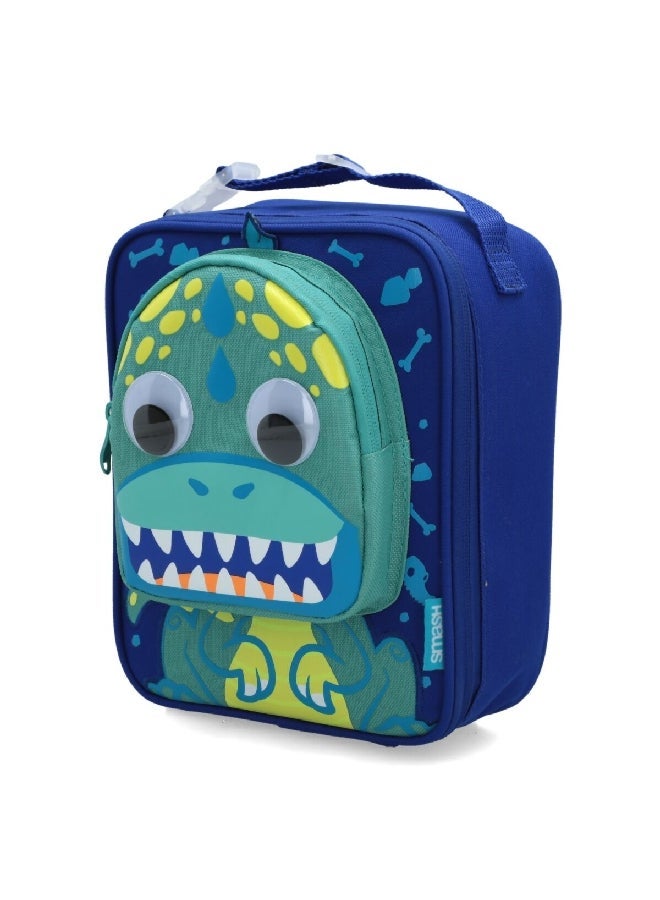 Smash 3D Monster Detail Zipper Closure Lightweight Lunch Bag Dark Blue and Green 27 x 21 x 11 cm 34265 - Image 2
