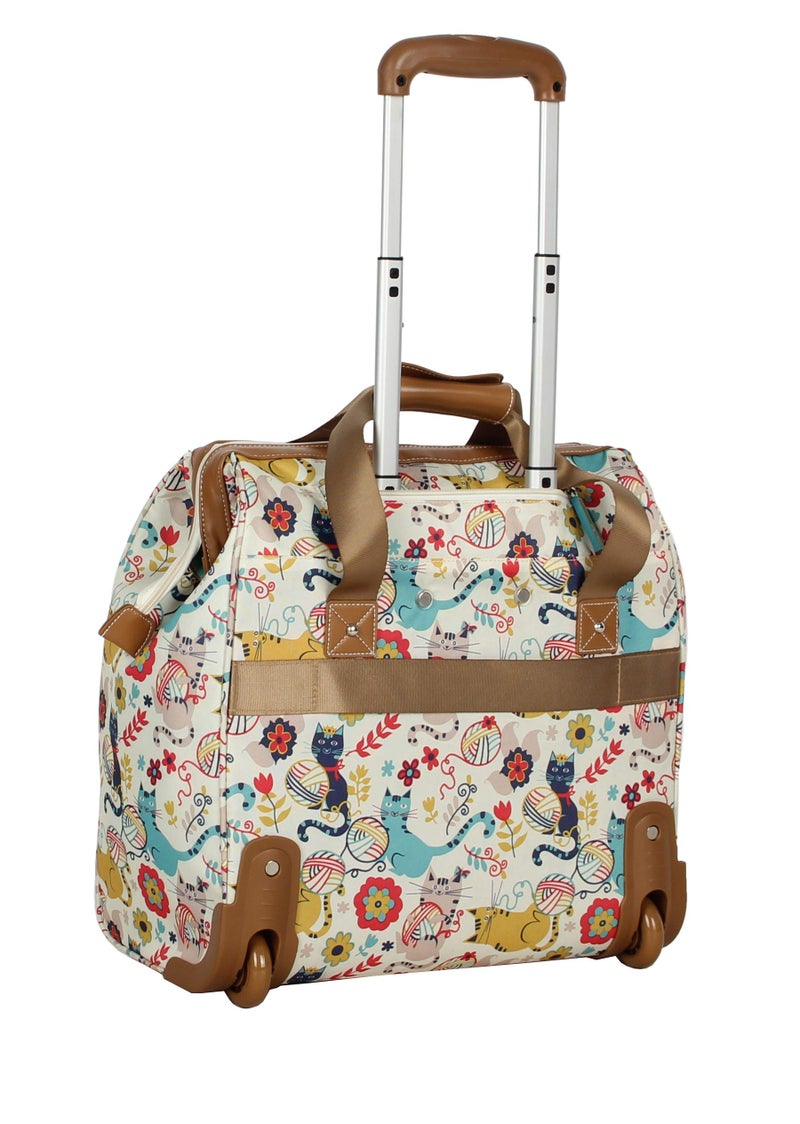 Lily Bloom Design Pattern Carry on Bag Wheeled Cabin Tote (Furry Friends) - Image 4