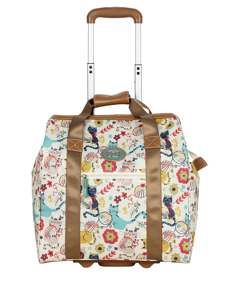 Lily Bloom Design Pattern Carry on Bag Wheeled Cabin Tote (Furry Friends) - Image 2