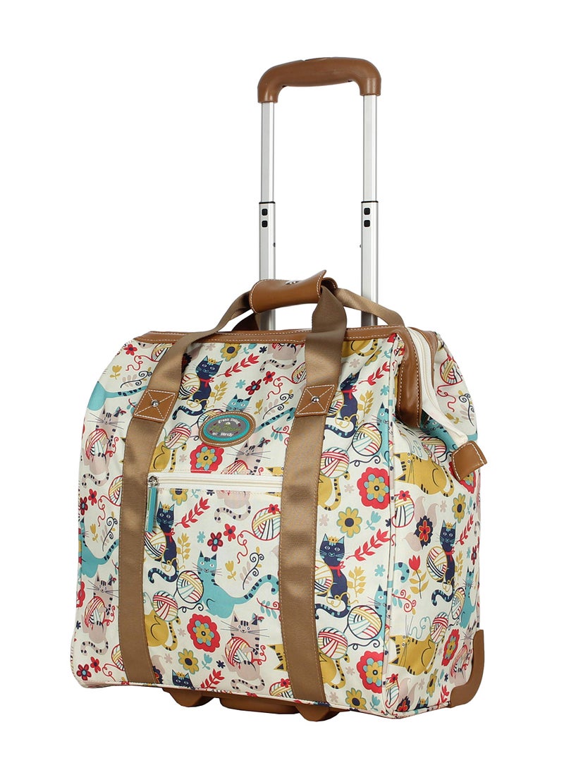 Lily Bloom Design Pattern Carry on Bag Wheeled Cabin Tote (Furry Friends) - Image 1