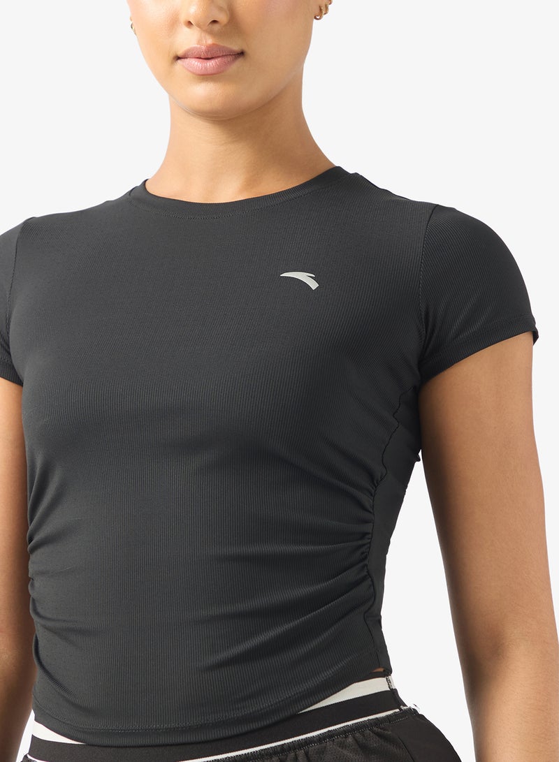 انتا تي شيرت ضيق بأكمام قصيرة للتدريب والتنقل - Image 3