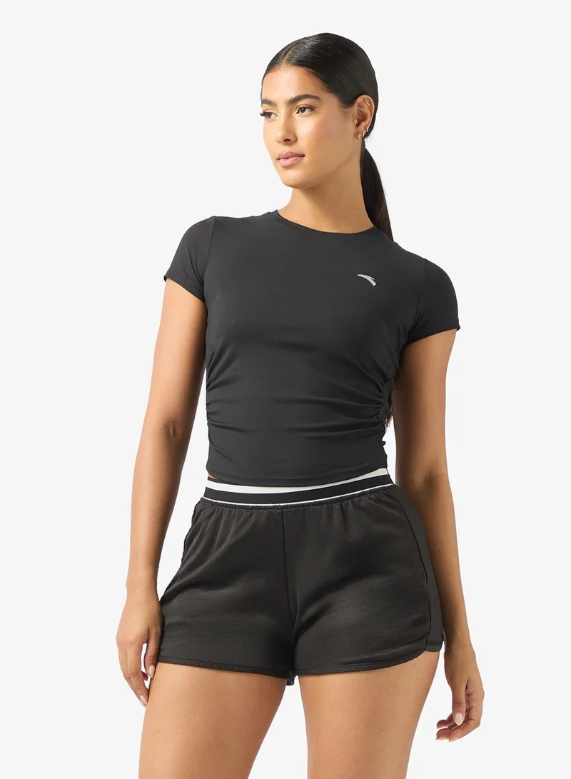 ANTA Women’s IceSilk Slim-Fit Training Tee/IceSkin Technology · 3D Waist Contour · Sporty Chic Style