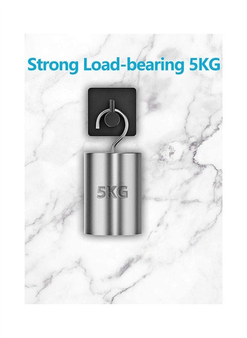 2 Pcs Perforation-Free 304 Stainless Steel Hook Single Hook Bathroom Kitchen Single Wall Hook Glue Hook Black - Image 5
