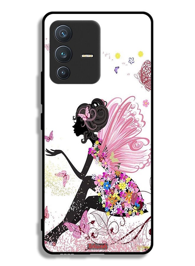 Tolwak Vivo S12 5G Protective Case Cover Butterfly Girl Artwork - Image 1