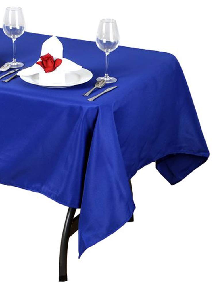Tektrum 70 X 70 INCH 70""X70"" Square Polyester Tablecloth - Thick/Heavy Duty/Durable Fabric (Blue) - Image 3