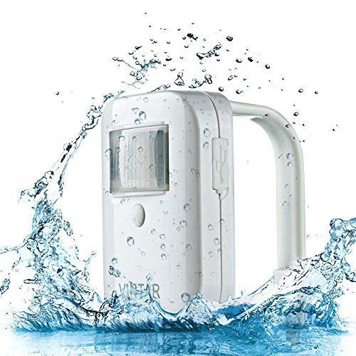 VINTAR 2 Pack Rechargeable 16 Color Motion Sensor LED Toilet Night Light 5 Stage Dimmer IP67 Waterproof Light Detection - Image 3