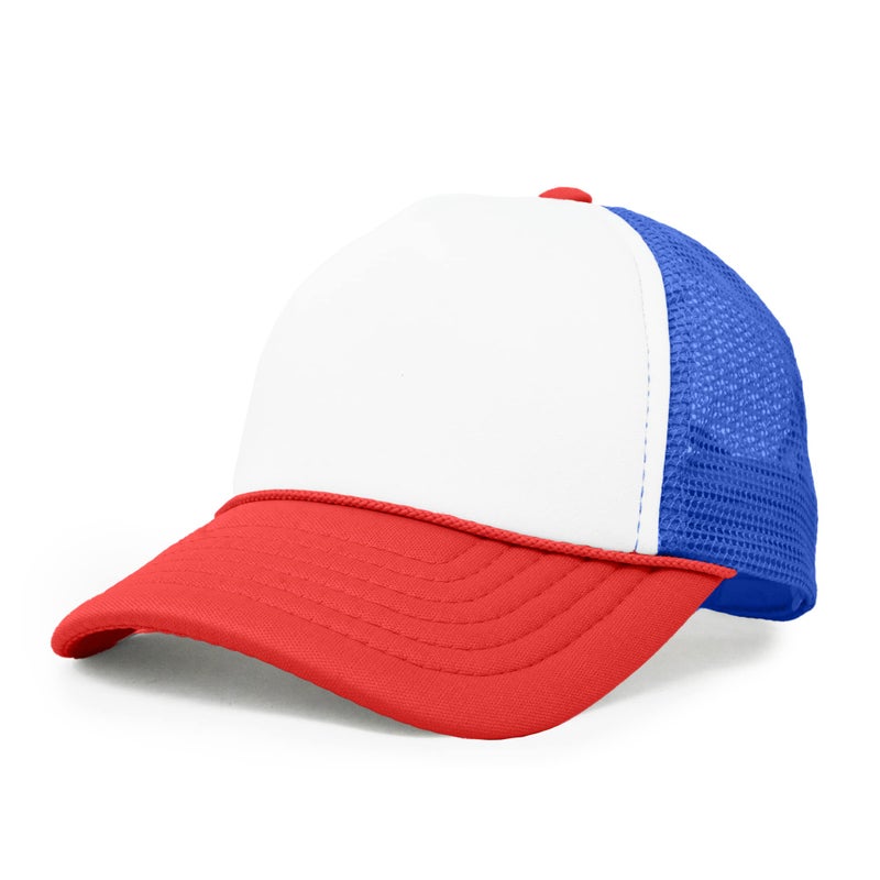 DALIX Infant Trucker Hat Baby Cap Tiny Extra Small Boys Red White Royal Blue - Image 1