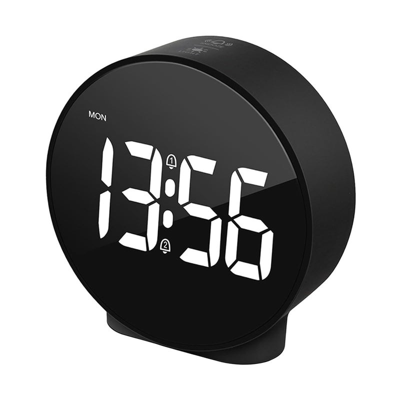 Meneflix Digital Alarm Clock Table Clock for Students Home Office Corporate Small Electronic Clock with 2 Alarms Snooze Dimmable Alarm Days Set 1224H Display BatteryAdapter not Included - Image 1