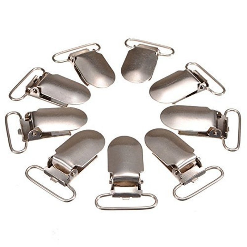 yueton 30pcs Metal Pacifier Clips Bib Clips Suspender Clips - Image 2