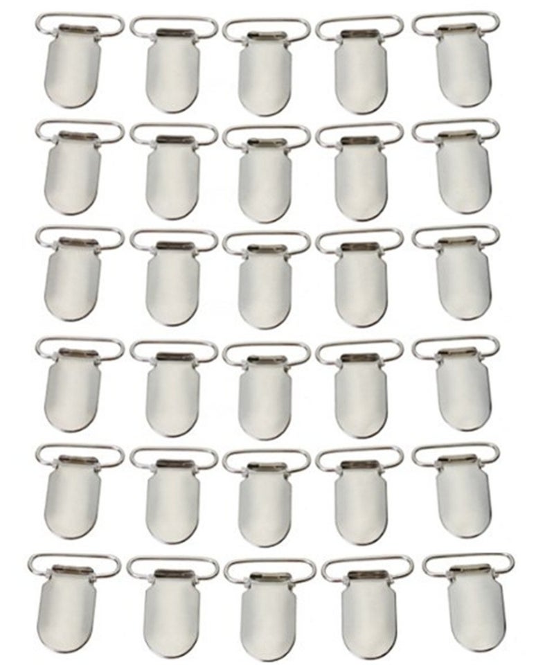 yueton 30pcs Metal Pacifier Clips Bib Clips Suspender Clips - Image 1