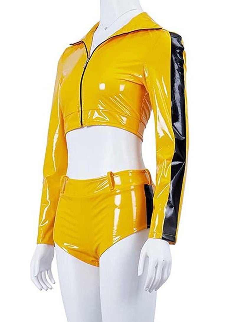 Kill Bill cos The Bride short-sleeved shorts two-piece cosplay costume - Image 5