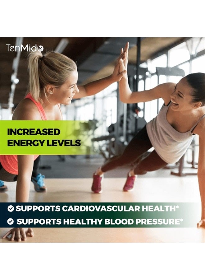 Tenmido Beet Root Extract Capsules Equivalent to 9050mg, 4 Months Supply & Green Tea, Ginseng, Black Pepper | Increased Energy, Athletic Performance Supports, Boosts Stamina | Nutritional Workout Supplements - Image 4