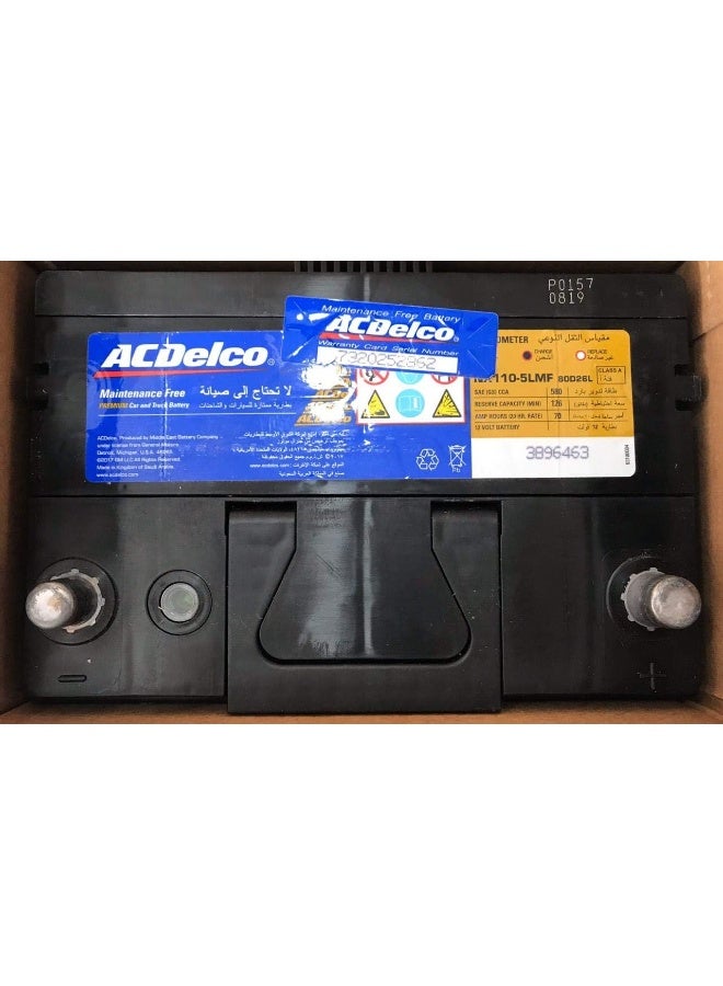 Ac Delco AC Delco Car Battery 80D26L / NX110-5L 12V 70AH - Image 3
