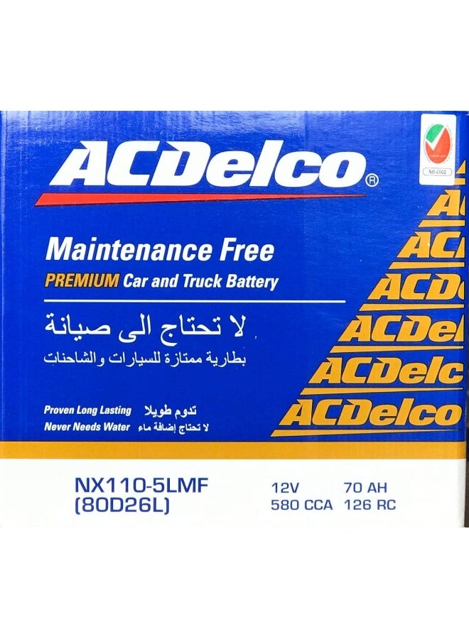 Ac Delco AC Delco Car Battery 80D26L / NX110-5L 12V 70AH - Image 1