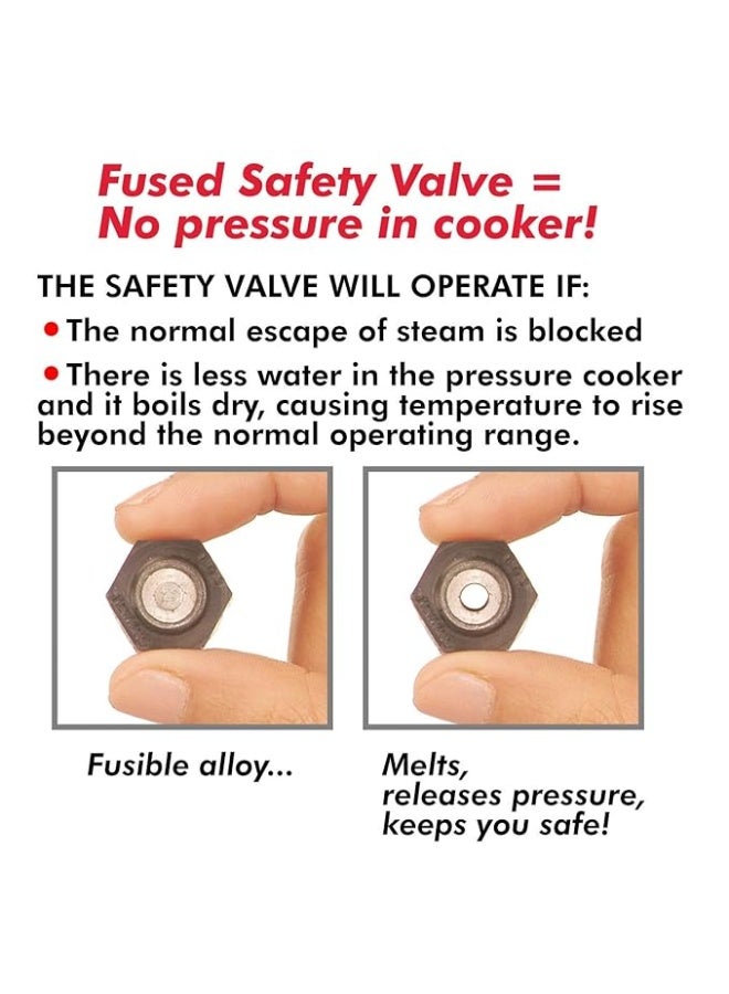 هوكينز صمام أمان من الألومنيوم من هوكينز لجميع طناجر الضغط من هوكينز بسعات من 1.5 لتر إلى 14 لتر، أسود، قياسي (BP SV)، 14 لتر - Image 2