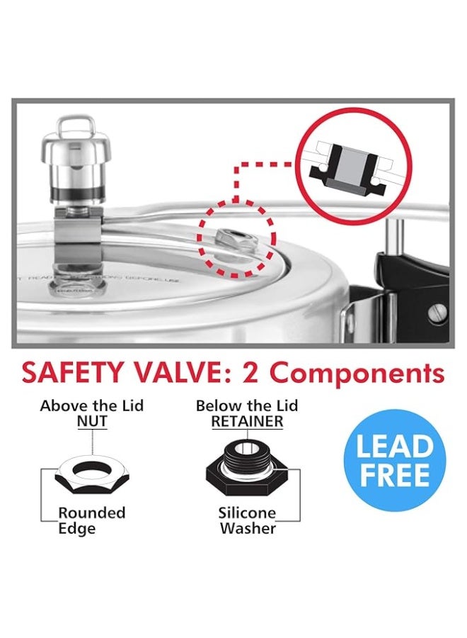 هوكينز صمام أمان من الألومنيوم من هوكينز لجميع طناجر الضغط من هوكينز بسعات من 1.5 لتر إلى 14 لتر، أسود، قياسي (BP SV)، 14 لتر - Image 3