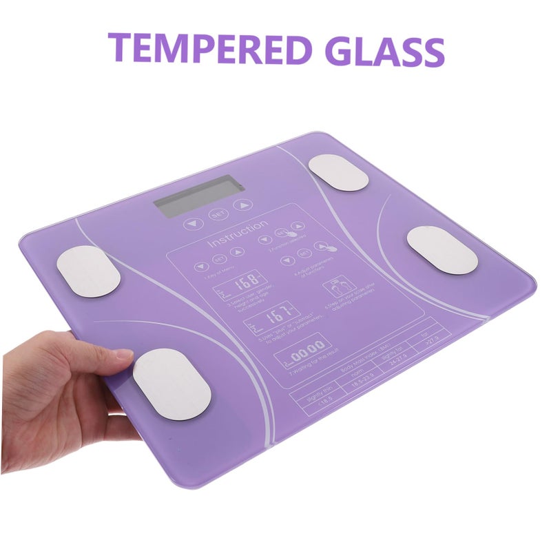 Purple Electronic Weight Scale LED Display Safe Material No Battery Needed - Image 5