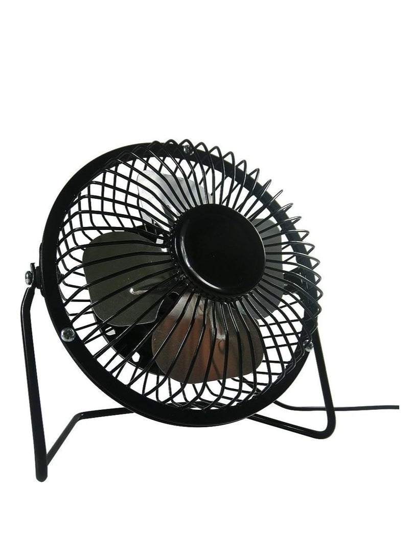 Generic 10cm USB Desktop Cooling Fan – Tilt Adjustable, Metal Body with Aluminum Blades, 5.0W  - Image 1