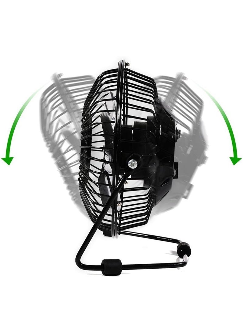 Generic 10cm USB Desktop Cooling Fan – Tilt Adjustable, Metal Body with Aluminum Blades, 5.0W  - Image 4