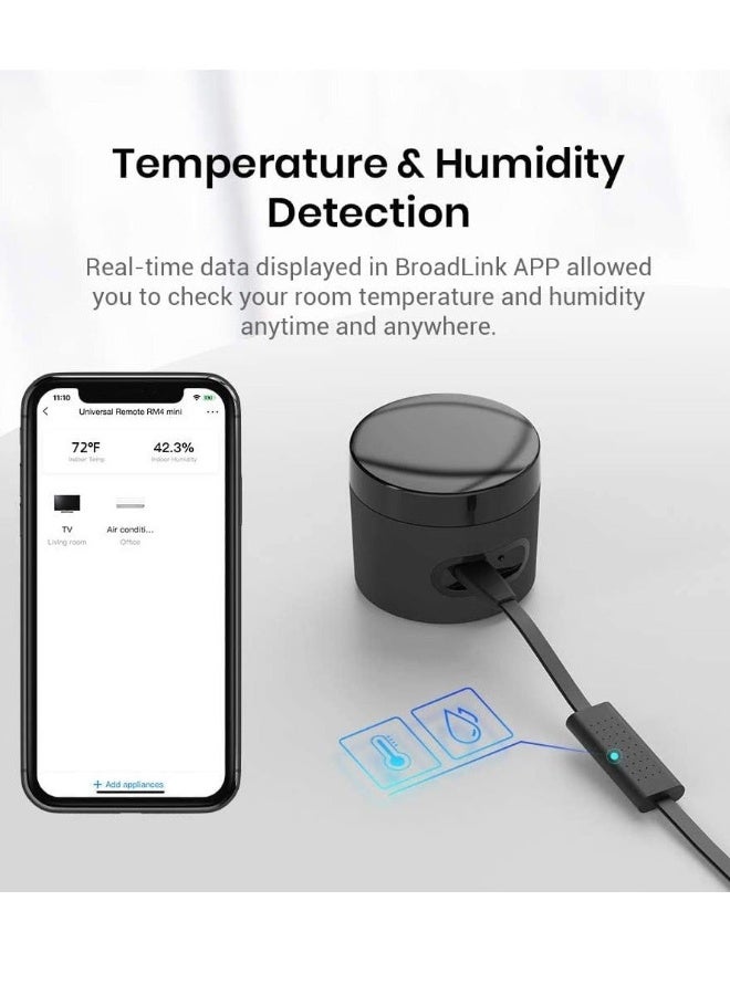 Broadlink RM4mini Smart Remote Hub with Sensor Cable -WiFi IR Blaster for TV Remote, Smart AC Controller, Works with Alexa/Google Home/IFTTT - Image 3
