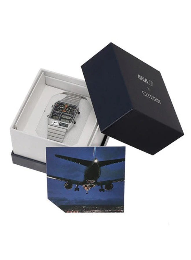 سيتيزن Citizen X ANA Analog-Digital Retro Cockpit Limited Edition Men’s Watch, Stainless Steel Case & Bracelet, 30M WR - Image 2