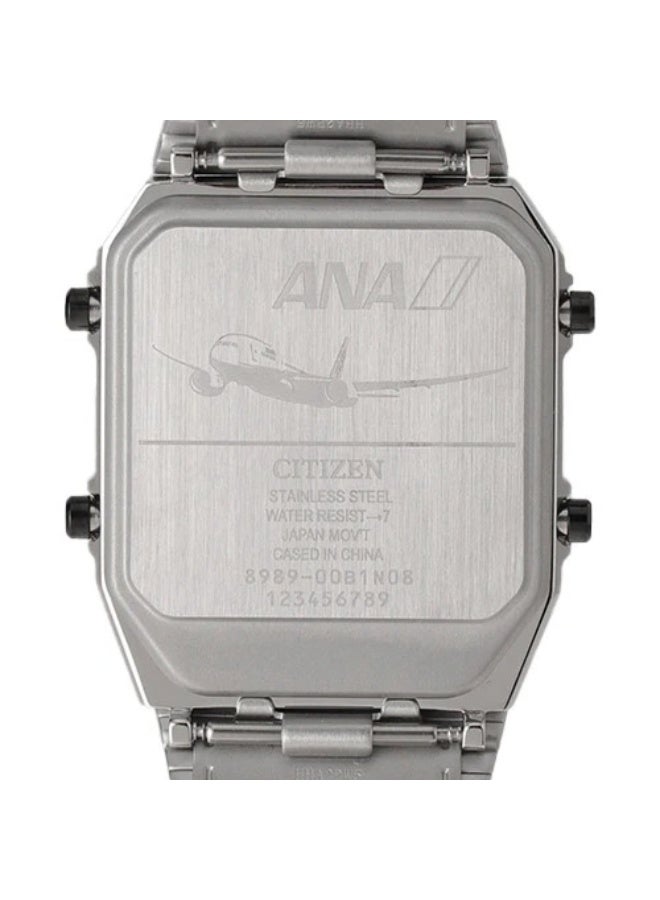 سيتيزن Citizen X ANA Analog-Digital Retro Cockpit Limited Edition Men’s Watch, Stainless Steel Case & Bracelet, 30M WR - Image 3