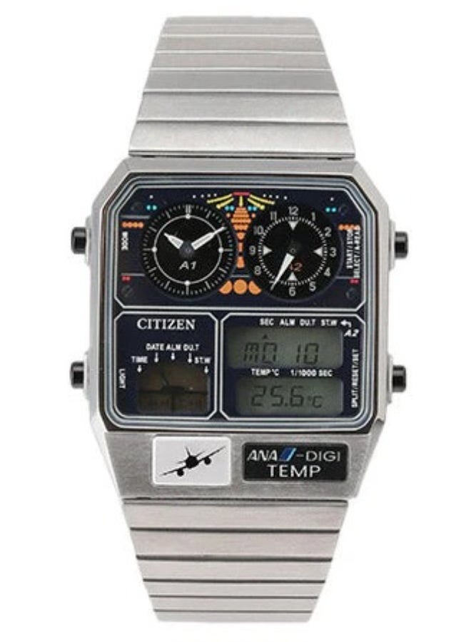 سيتيزن Citizen X ANA Analog-Digital Retro Cockpit Limited Edition Men’s Watch, Stainless Steel Case & Bracelet, 30M WR - Image 1