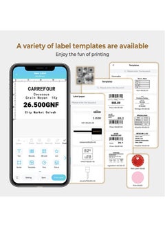 phomemo M110 Label Maker Machine with 50mm Print Width, Portable Bluetooth Thermal Label Printer, Barcode Printer for Clothing, Jewelry, Retail, Mailing, Compatible with Android IOS System (White)  - Image 4
