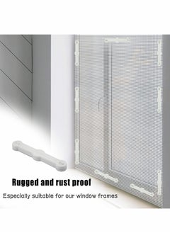 Excefore Self Adhesive Strip Set for DIY Fly Nets,12Pcs Screen Fixing Clip with for Screen Door Curtain Clip Mosquito Net Insect Mesh Tool DIY Installation  - Image 4